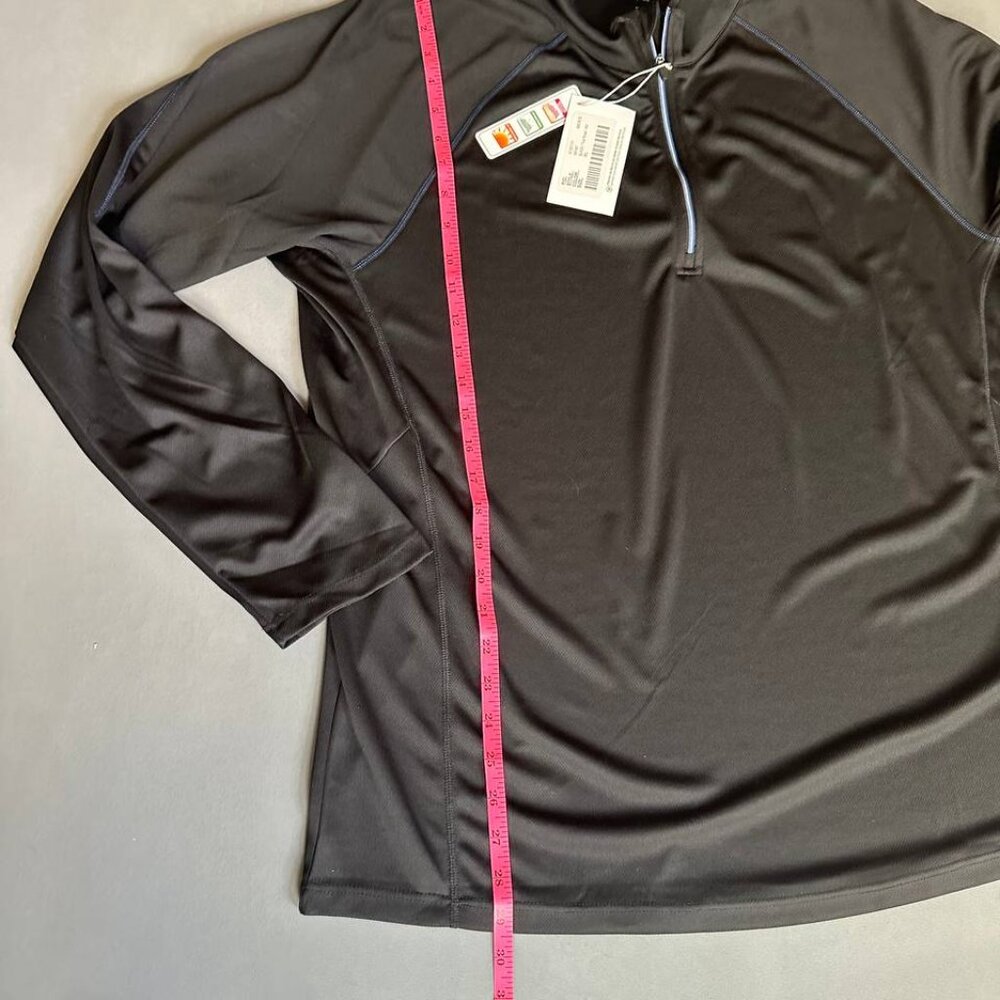 North End Men's Radar Quarter Zip Performance Long Sleeve Top Black Blue XL - Picture 6 of 8